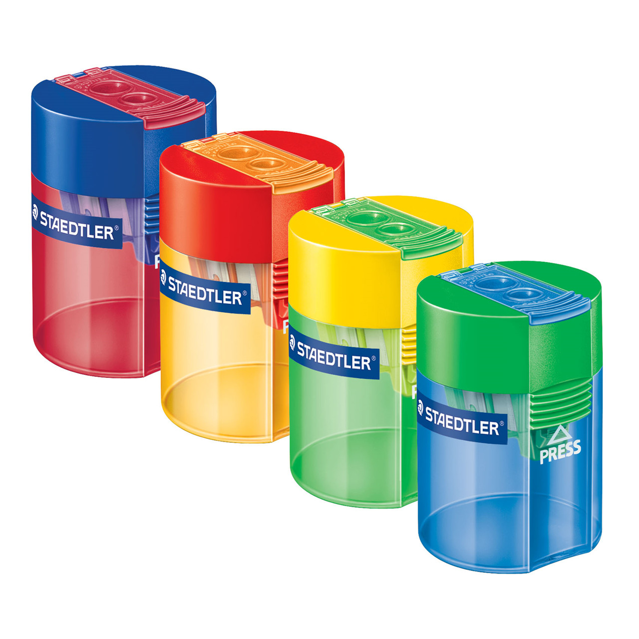 10 stk. Staedtler Blyantsspidser m/holder Double ass transparent - Køb minimum 10 stk.