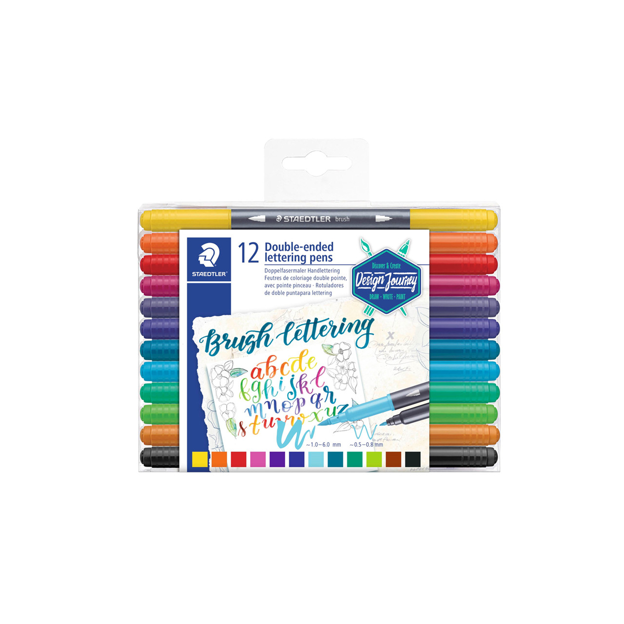 Tuscher dobbelte penseltusser Staedtler - 12 stk