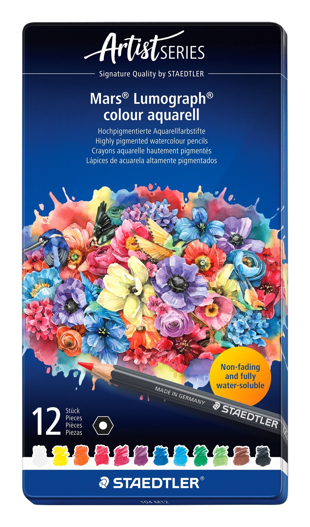 Staedtler Farveblyant Mars Lumograph akvarel ass (12)