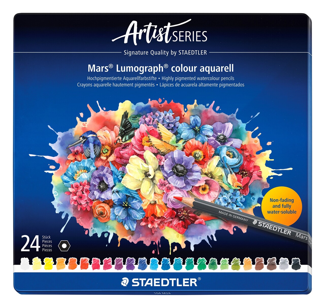 Staedtler Farveblyant Mars Lumograph akvarel ass(24)