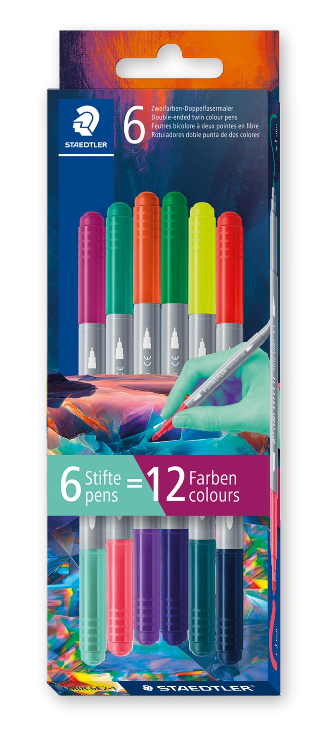 10 stk. Staedtler Fiberpen Duo tusser ass farver (6)