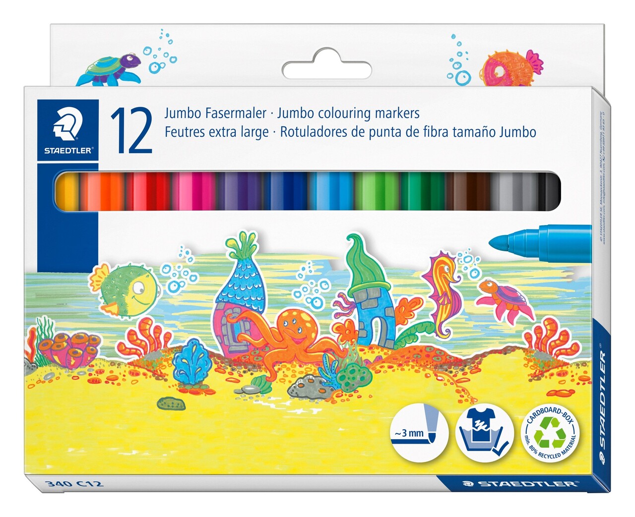 Staedtler tusser Fiberpen Noris Jumbo 3,0mm ass