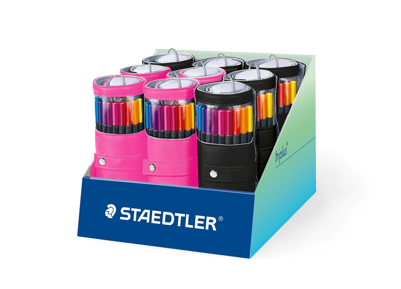 Fineliner – Staedtler Triplus 0,3 mm – Assorterede farver – 20 stk m/penalhus