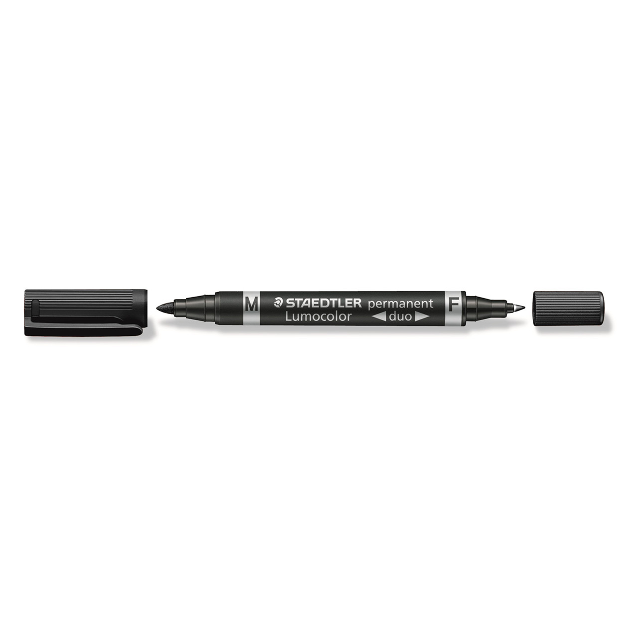 10 stk. Staedtler Marker Lumocolor Duo Perm 0,6-1,5mm sort