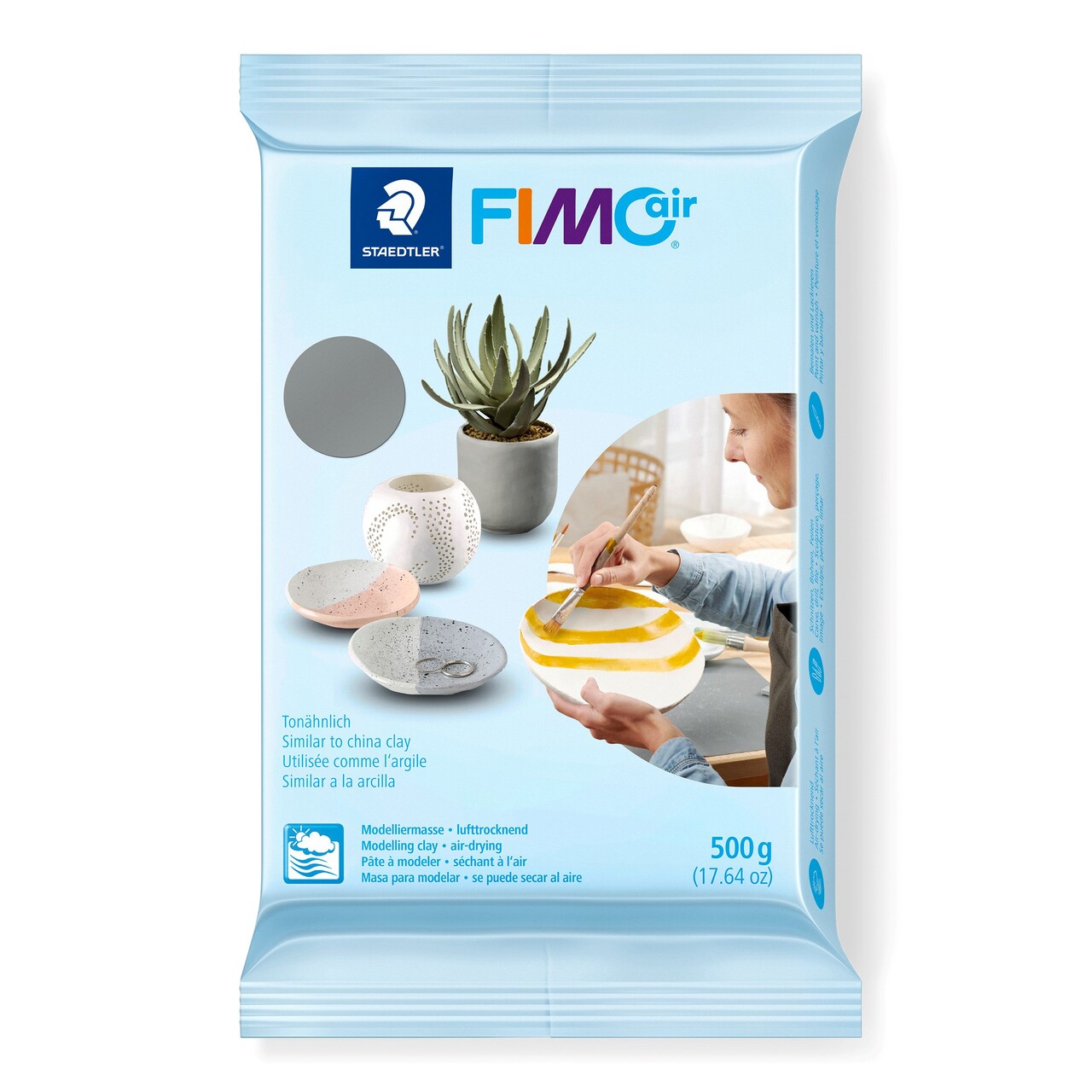 Fimo ler Staedtler Modeller FIMO AIR 500g grå