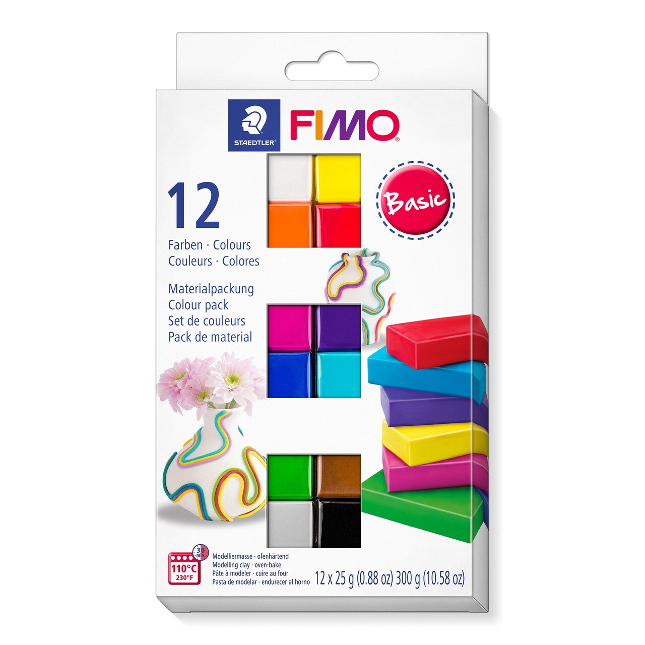 Modeller Fimo Staedtler Soft Basic 12x25g ass (12)