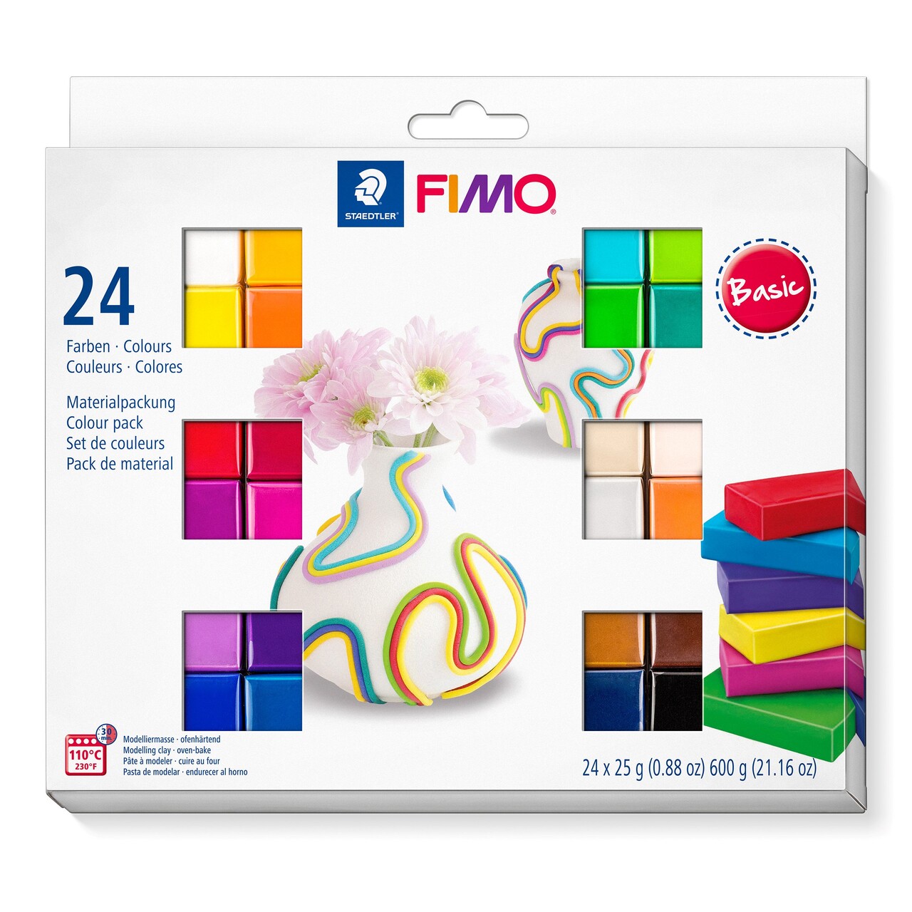 Modeller Fimo Staedtler Soft Basic 24x25g ass (24)