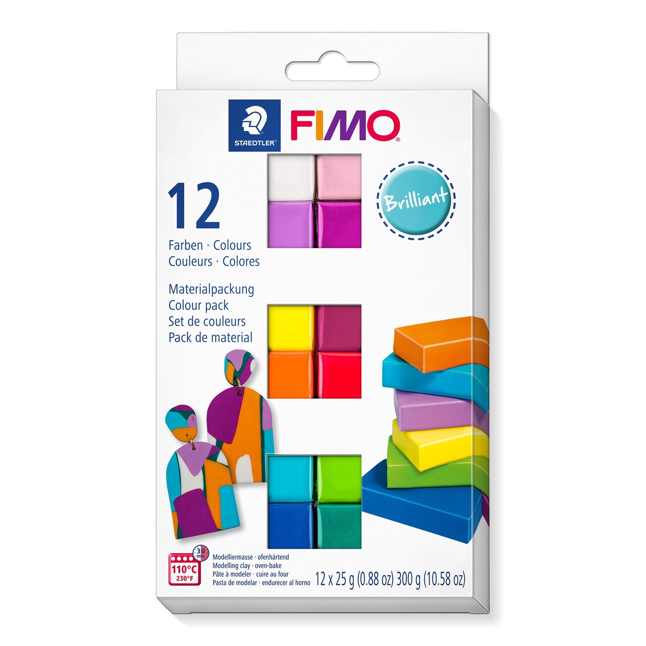 Modeller Fimo Staedtler Soft Brilliant 12x25g ass (12)