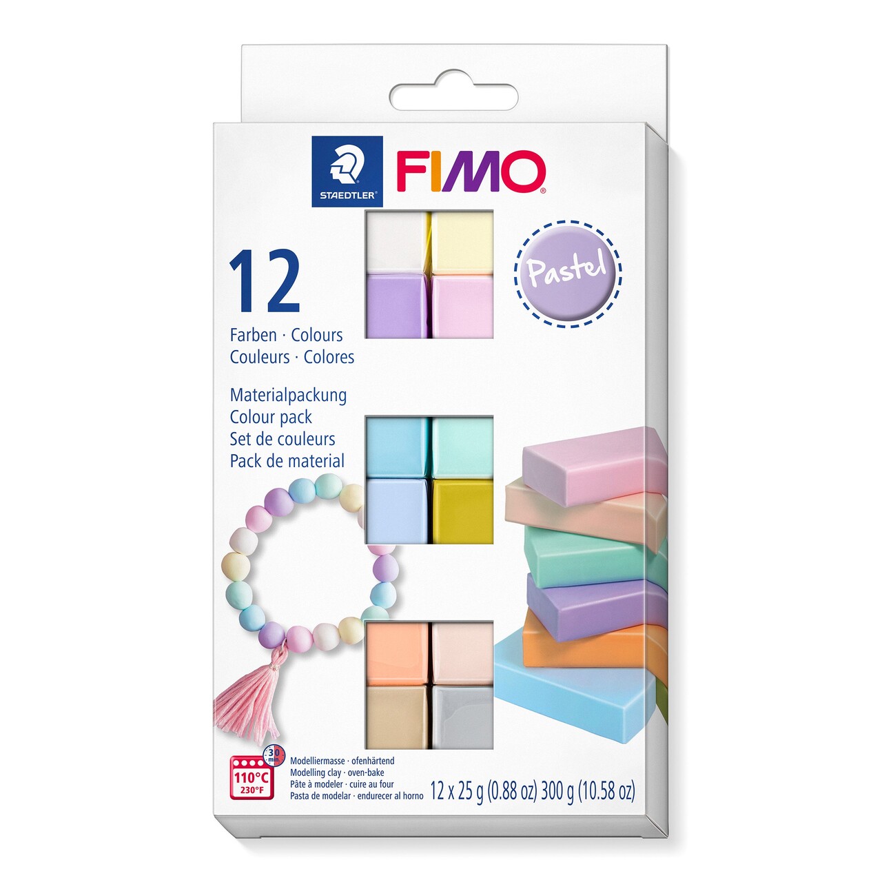 Modeller Fimo Staedtler Soft Pastel 12x25g ass (12)