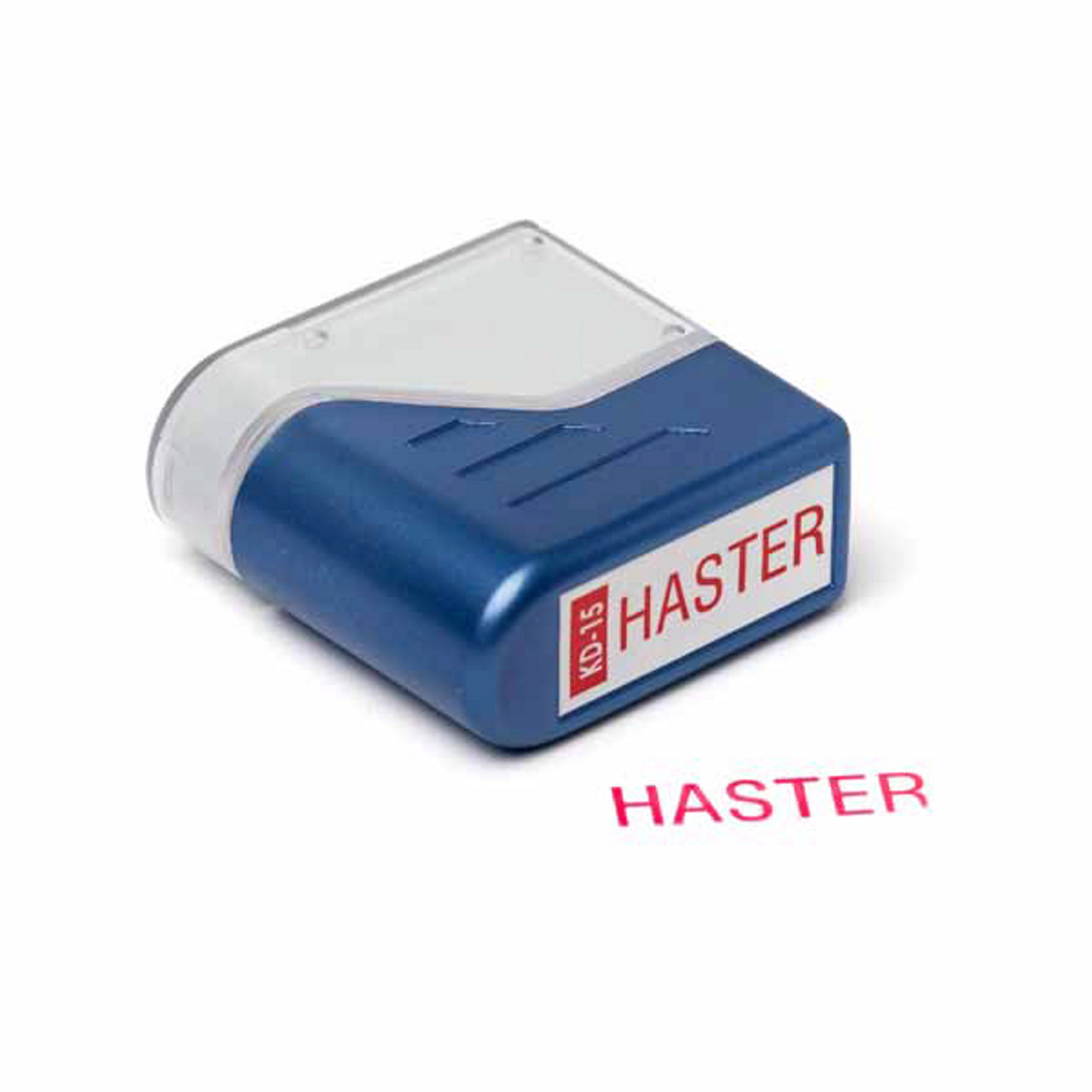 Stempel HASTER Trodat Deskmate - rød tekst