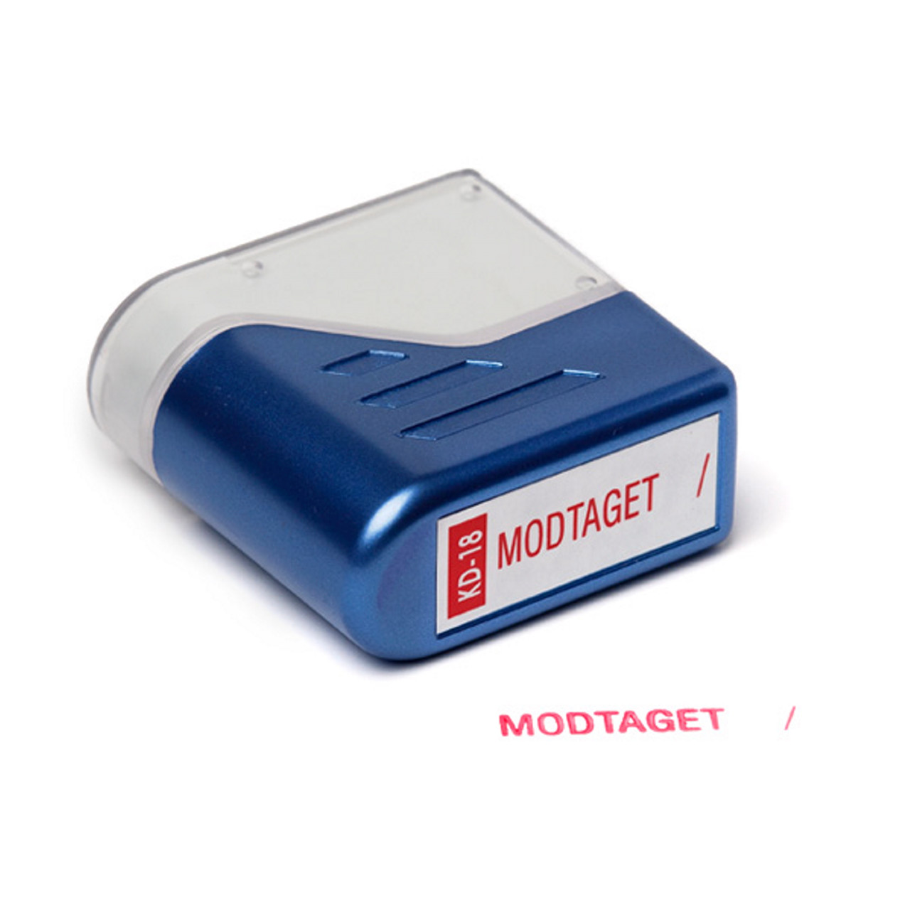 Stempel MODTAGET Trodat - Deskmate med rød tekst