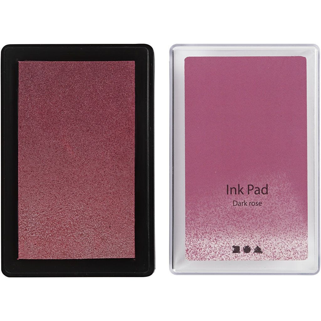Stempelpude mørk rosa H: 2 cm str. 9x6 cm