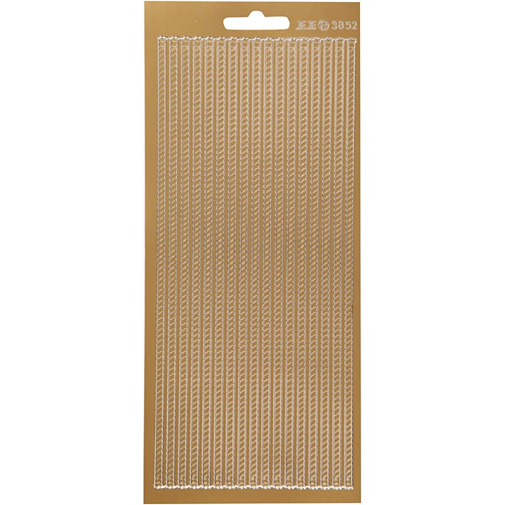 Klistermærker - Guld border 10x23 cm - 1 ark