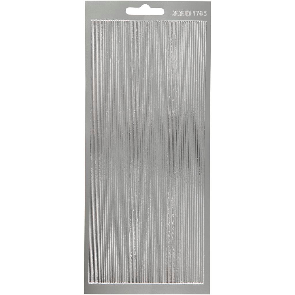 Stickers, ark 10x23 cm, guld, transparent rød, border, 1ark