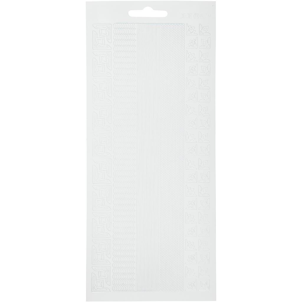 Stickers - Hvid border 10x23 cm - 1 ark