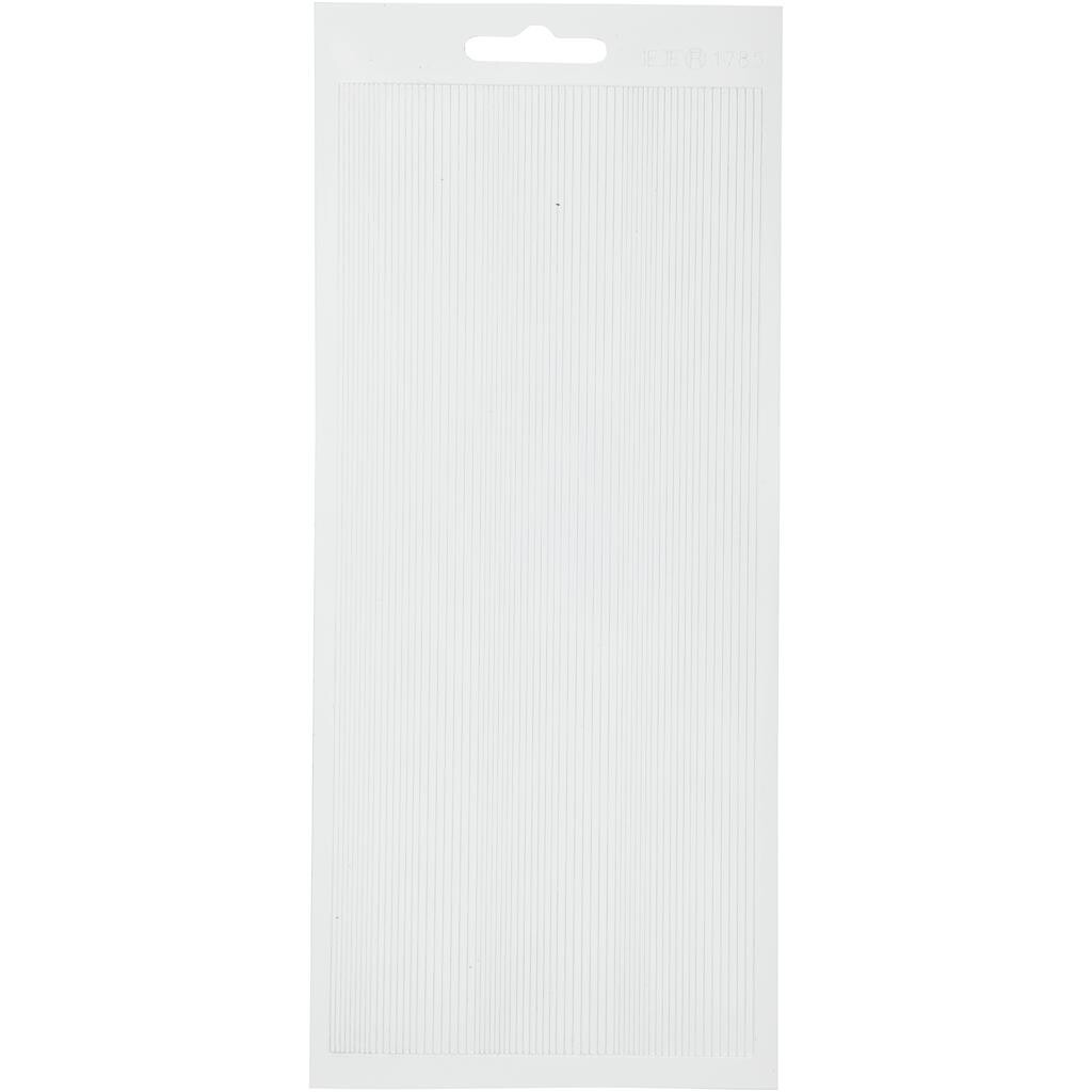 Klistermærker - Hvid border 10x23 cm - 1 ark