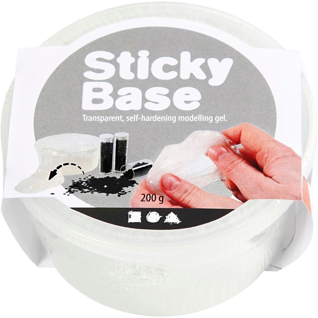 Sticky Base - Selvhærdende modelleringsmasse - Transparent - 200 g
