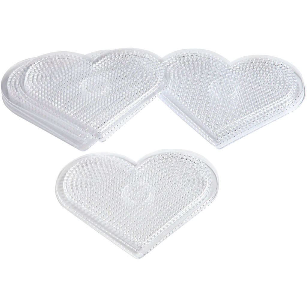 Perleplader hjerter - Højde: 15 cm - 10 stk