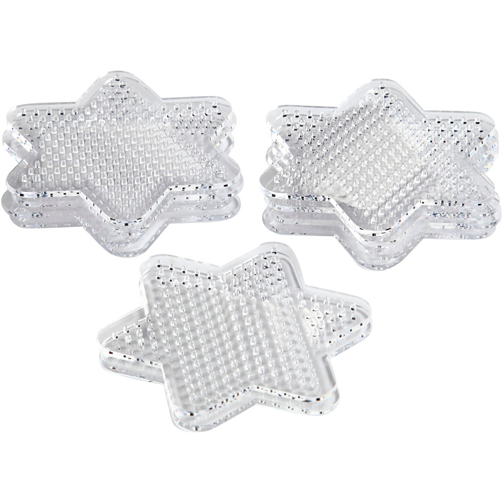 Perleplader stjerne - diameter 10 cm - 10 stk.