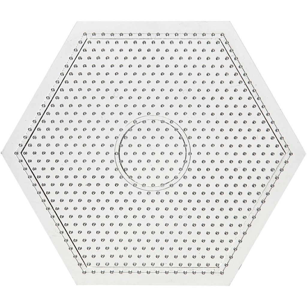 Perleplader - str. 15x15 cm stor sekskant - 10stk.
