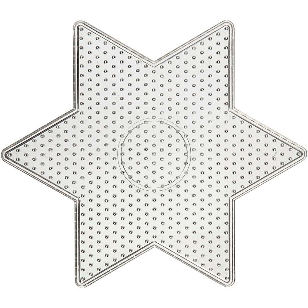 Perleplader - str. 15x15 cm stor stjerne - 10stk.
