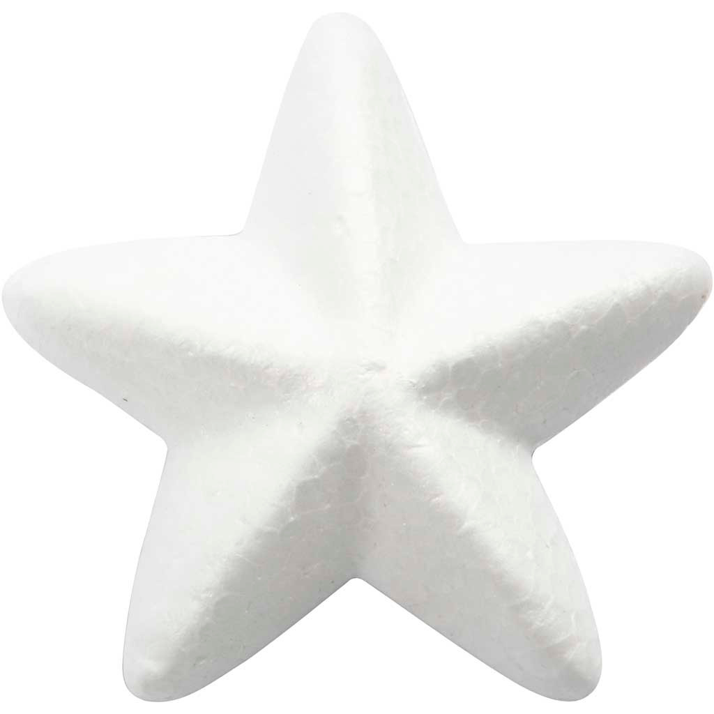 Julestjerner styropor 6 cm - 50 stk