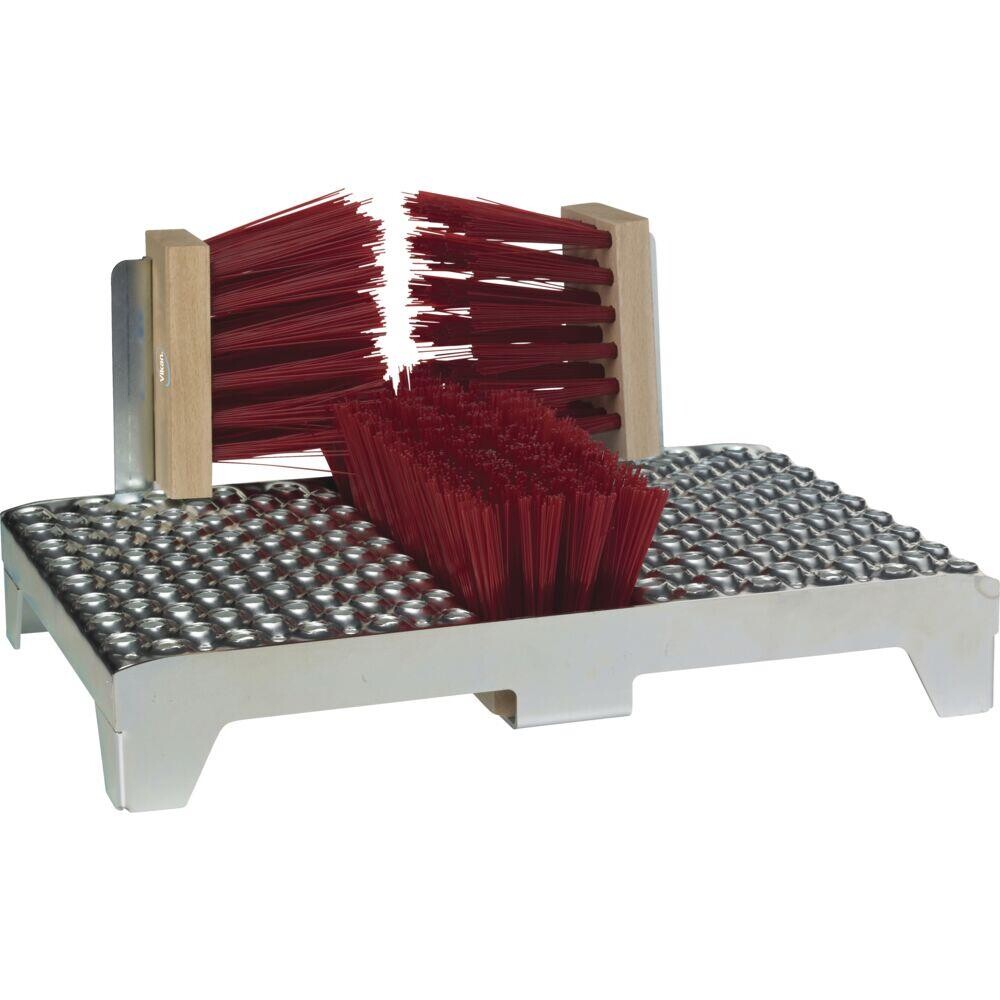 Støvlerenser - Vikan - 46 x 31,5 x 15 cm - PVC, Træ, Galvaniseret Stål