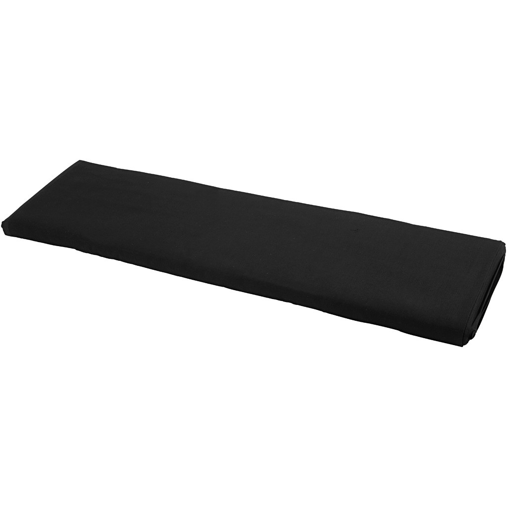 Stof, bredde 145 cm 140 g/m2 sort - 10 meter