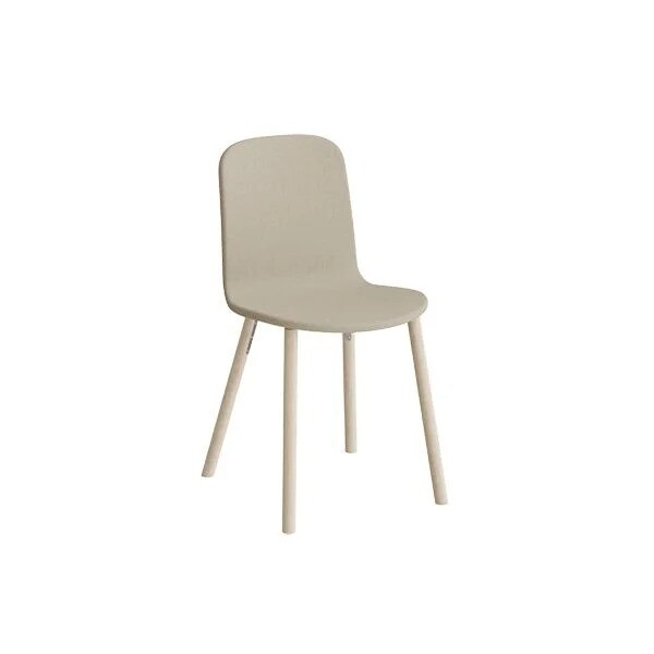 Stol Add 5901 Wood Hel betrukket i beige tekstil, træben