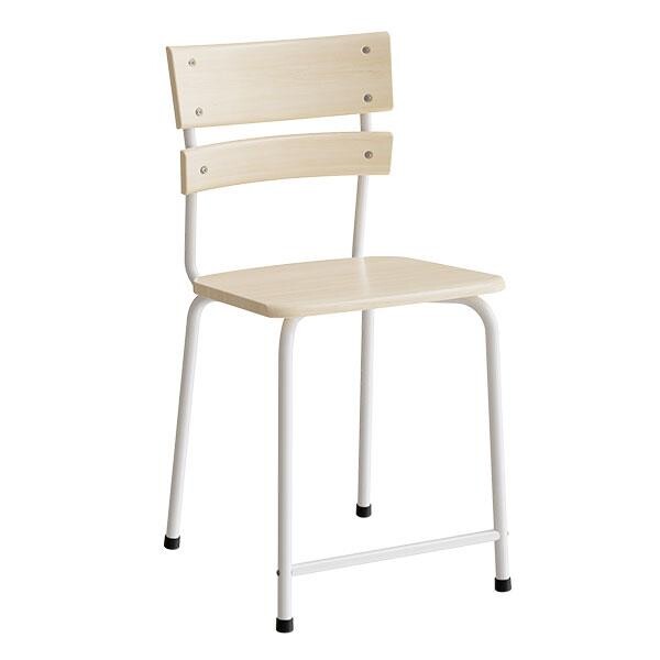 Stol Classic 156, massiv birk, hvidt stel