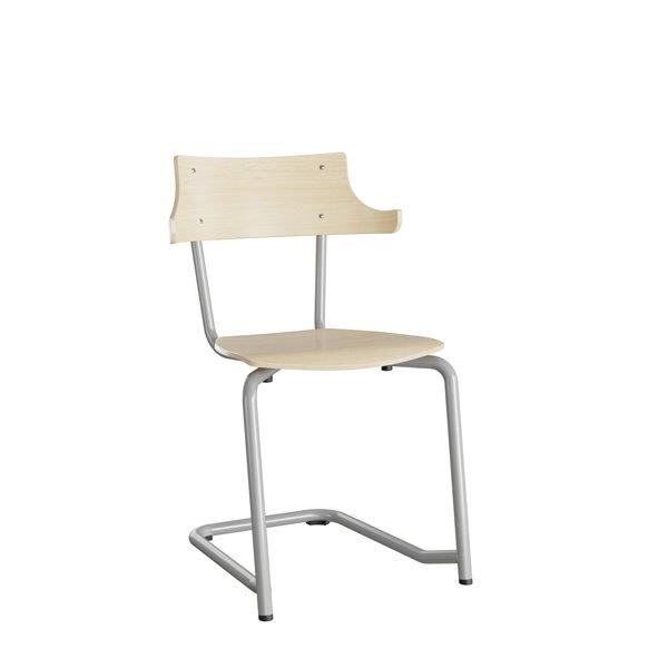 Stol Strong 116 HATT, birk laminat og alugråt stel