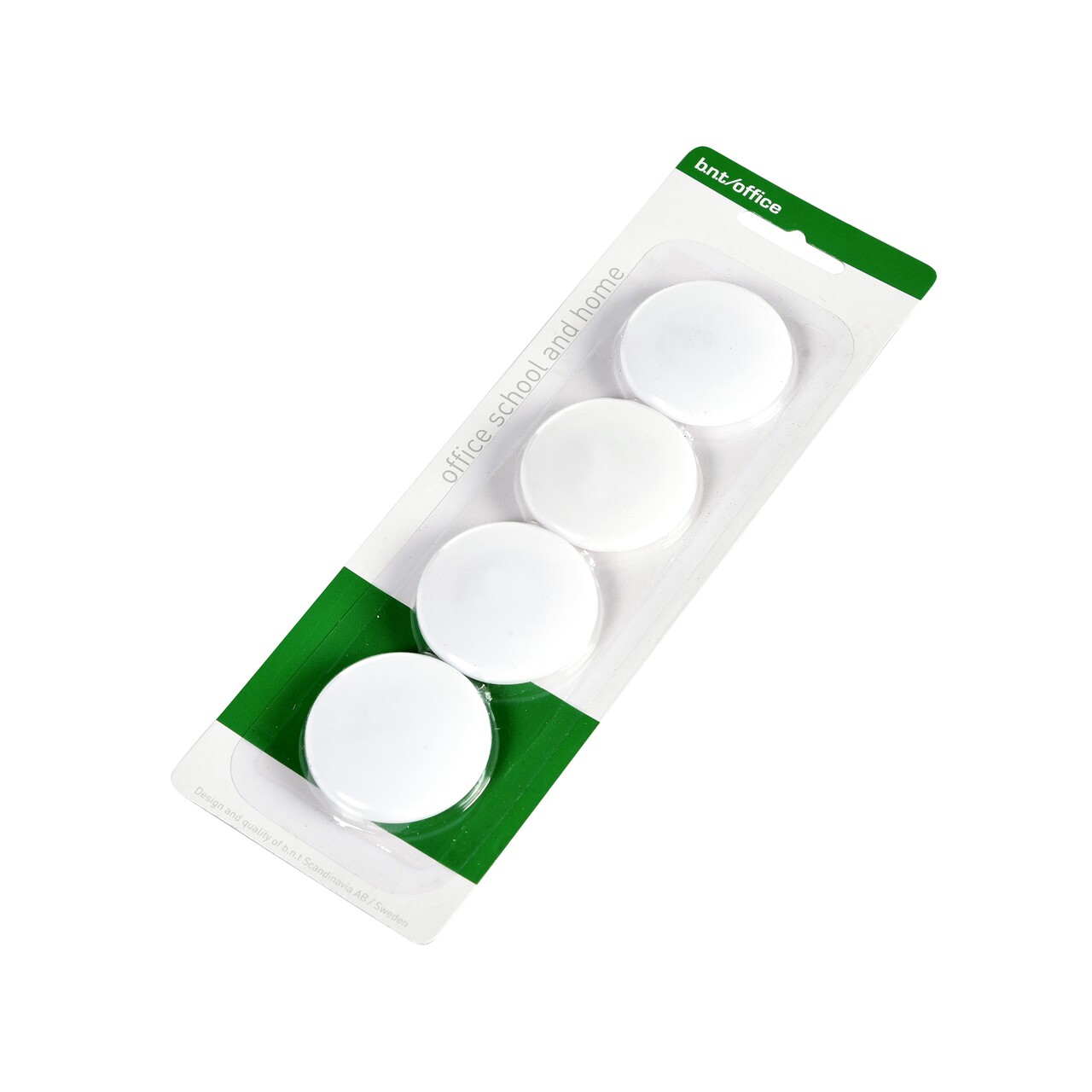 Stor Magnet - BNT hvid rund Ø 4 cm - 4 stk.