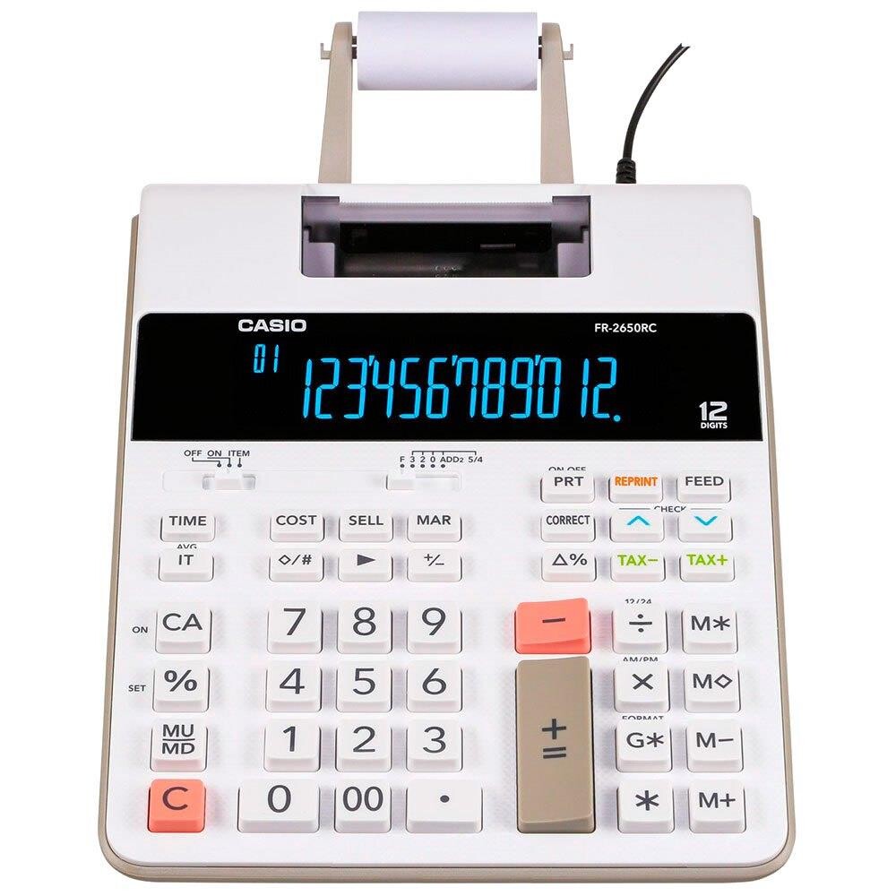 Bordlommeregner med strimmel Casio FR-2650RC inkl. 2 farvet print