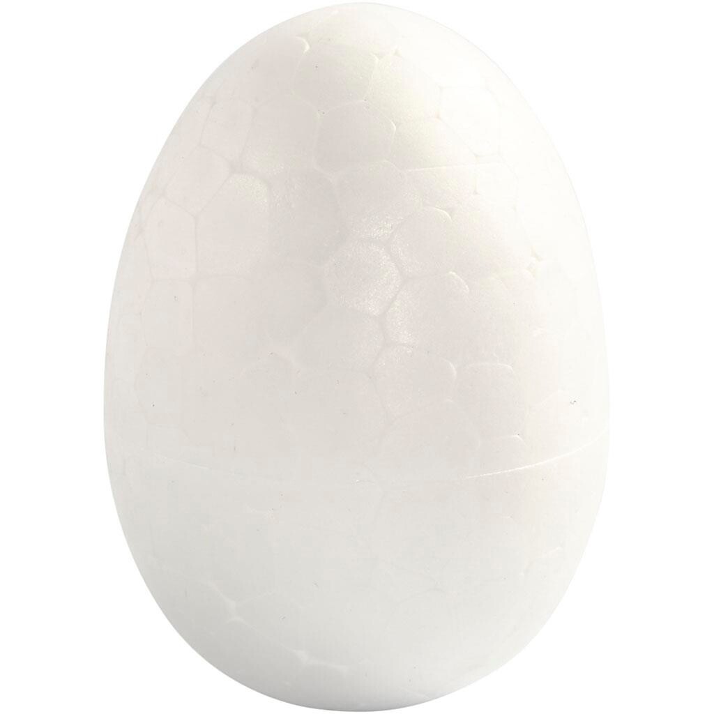 Styroporæg - Hvid 4,8 cm - 10 stk