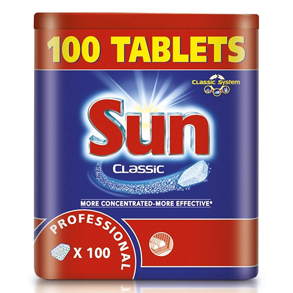 Opvasketabs - Sun Classic Professional Tablets - koncentreret med aktivt ilt - 100 stk