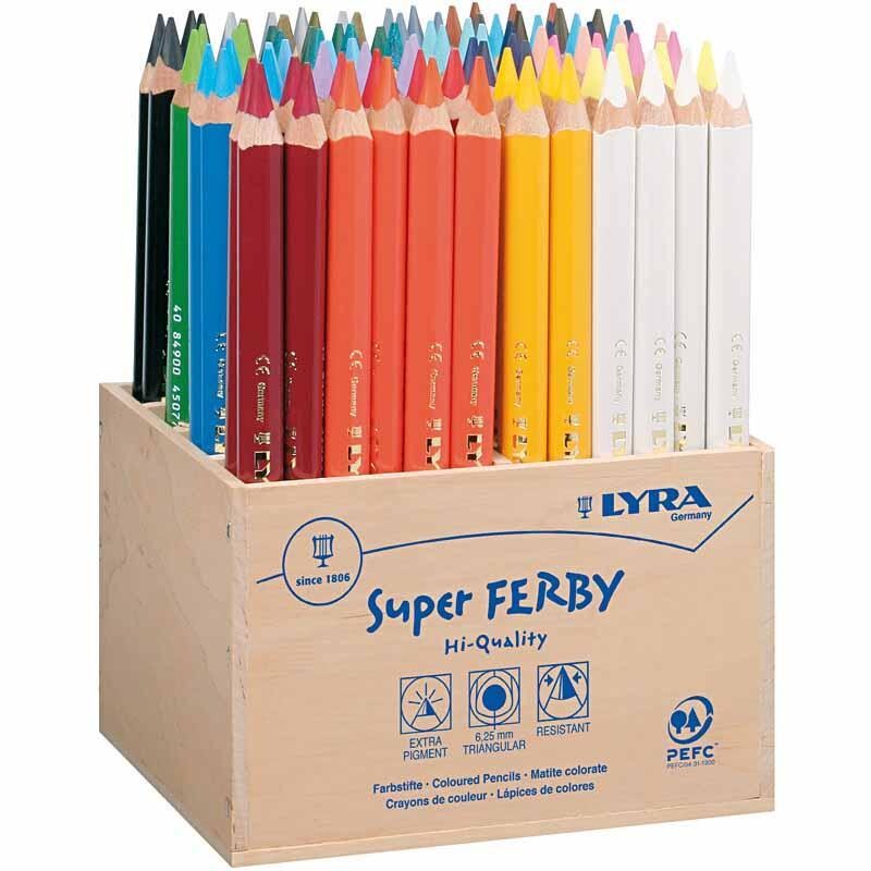 Farveblyanter Super Ferby 1 mine: 6,25 mm, L: 18 cm, 96stk.