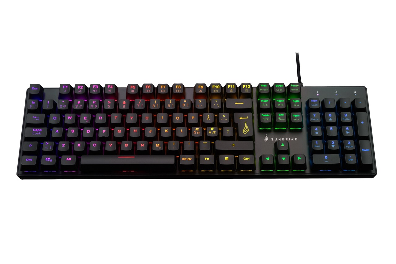 Tastatur SureFire KingPin M2 Mech. Gaming RGB Keyboard QWERTY (Nordic)