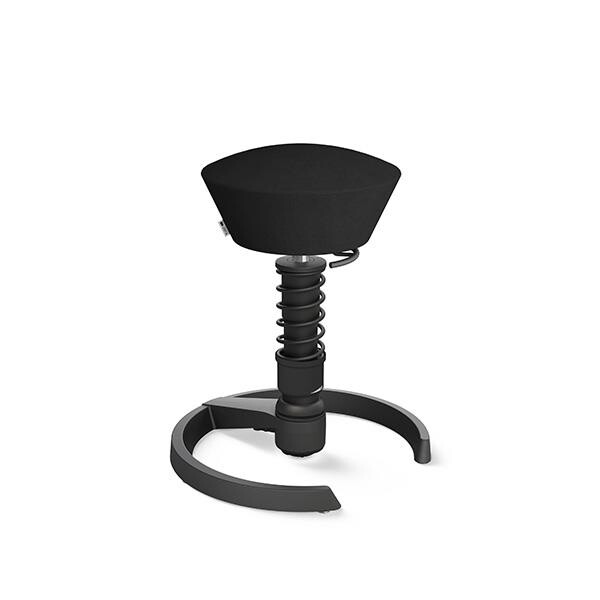 Balancestol - Swopper uden hjul - Comfort+ - Sort - 560-760 mm siddehøjde