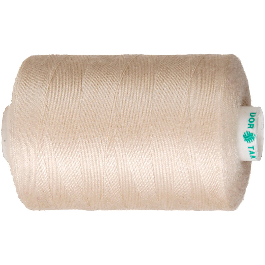 Sytråd beige polyester - 1000 meter