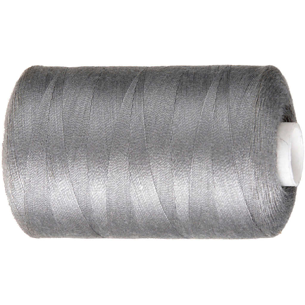 Sytråd grå polyester - 1000 meter