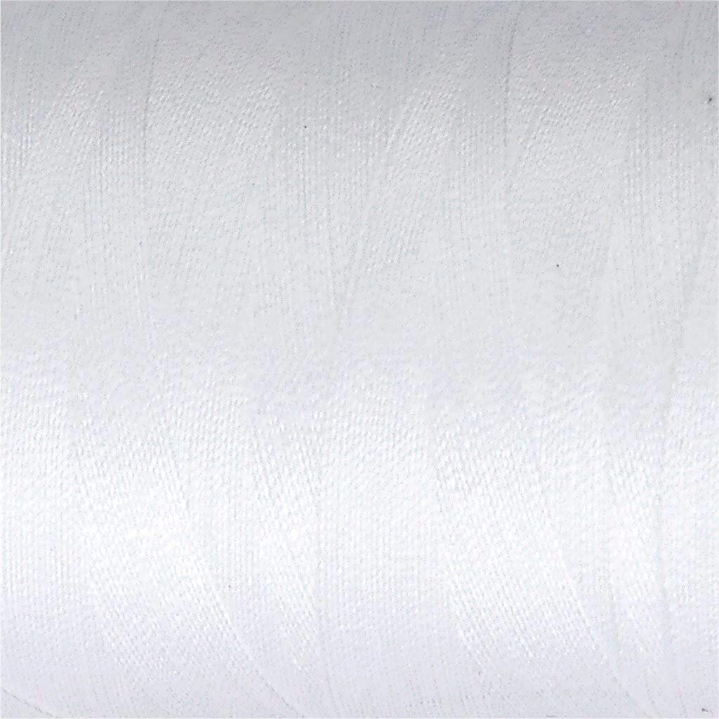 Sytråd, polyester, hvid, 1000 m/ 1 rl.