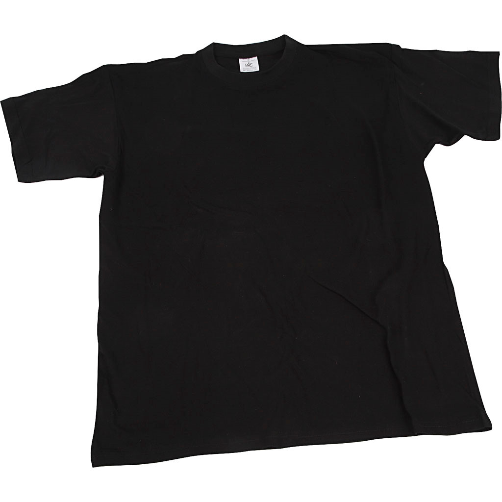 T-shirt - Sort - Rund hals - Størrelse 5-6 år - 36 cm bred