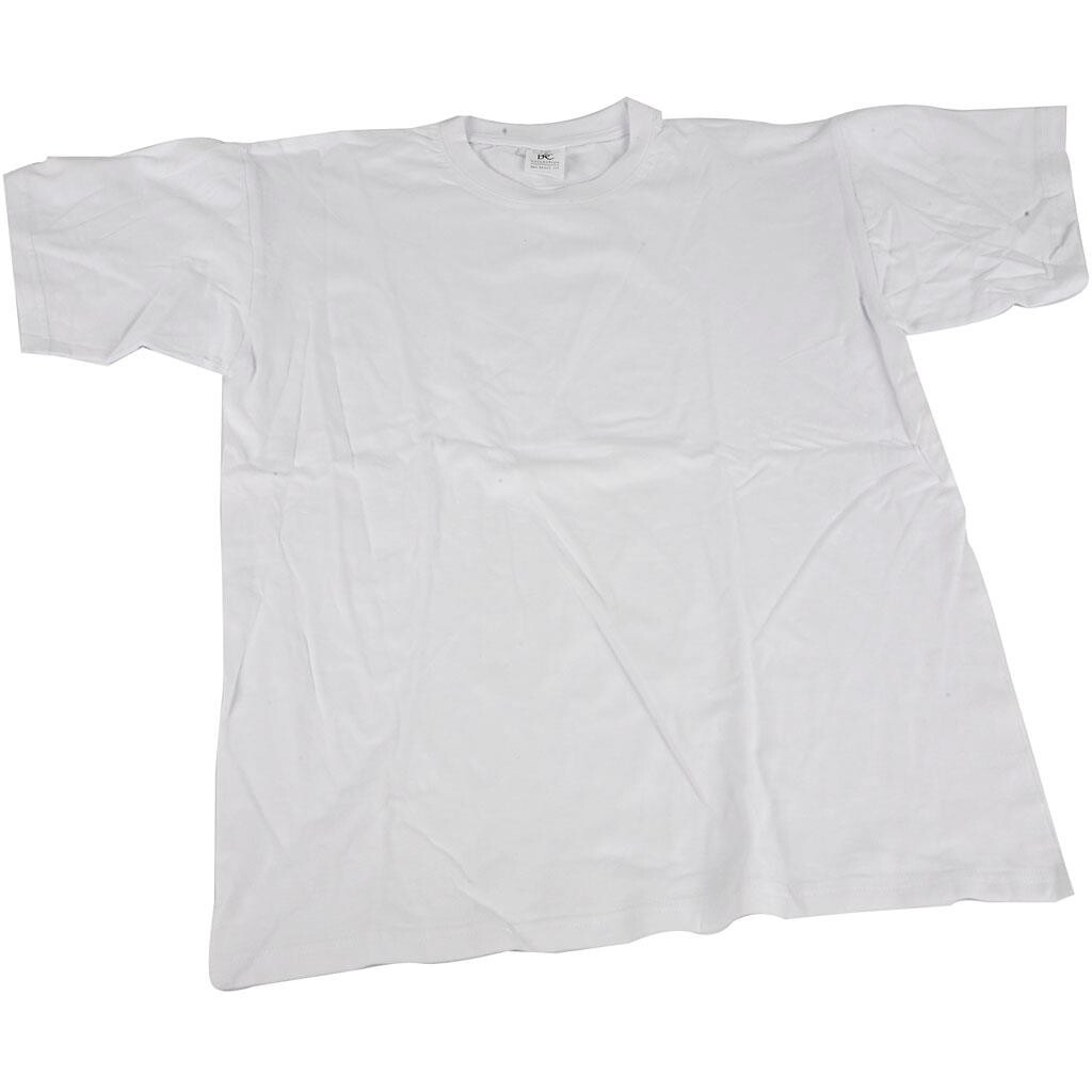 T-shirt størrelse small bredde 48 cm hvid | rund hals