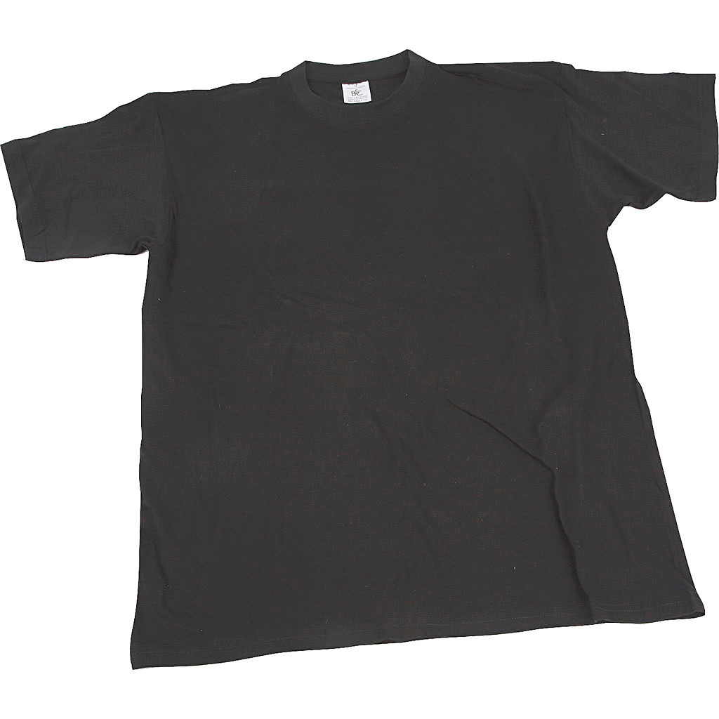 T-shirt størrelse 3-4 år bredde 32 cm sort | rund hals