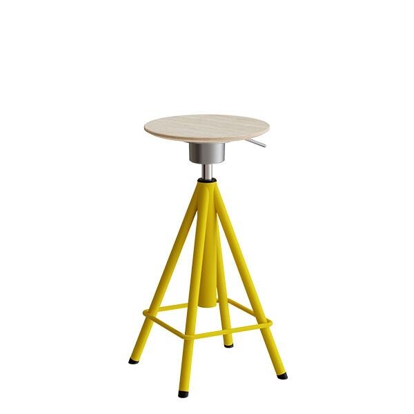 Taburet Atlas 2117 egelaminat med vippefunktion gult stel