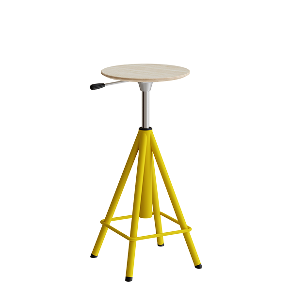 Taburet Atlas 2117 egelaminat uden vippefunktion gult stel