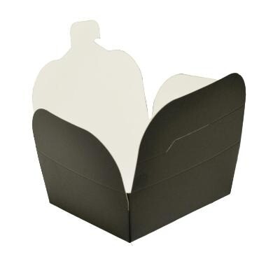 Takeaway æske 700 ml 89x109x65 mm PE-Belagt Mat sort - 8 ps x 50 stk/krt
