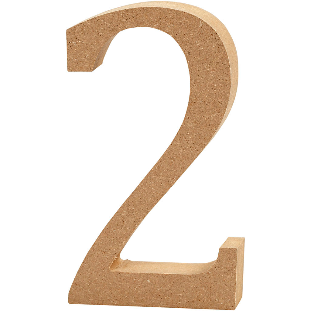 Tal højde 13 cm tykkelse 2 cm MDF | 2