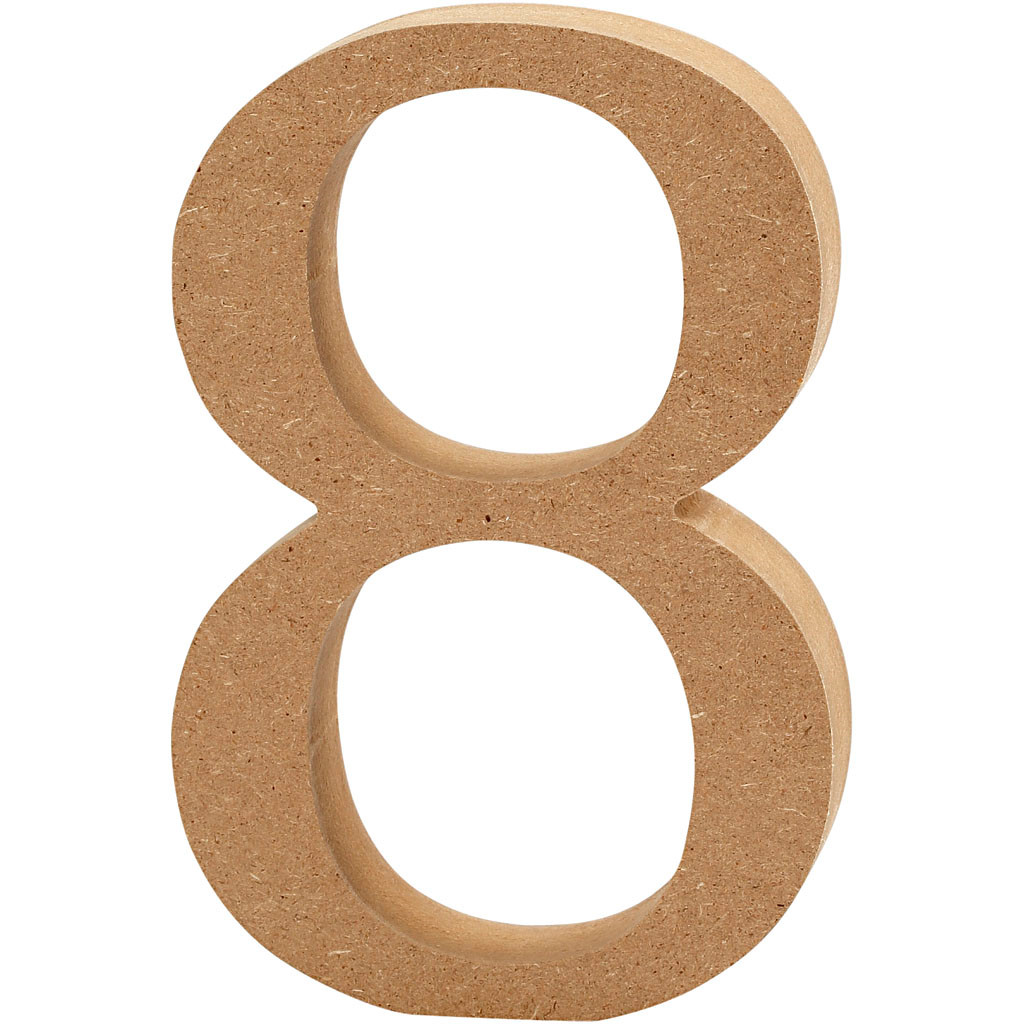 Tal højde 8 cm tykkelse 1,5 cm MDF | 8