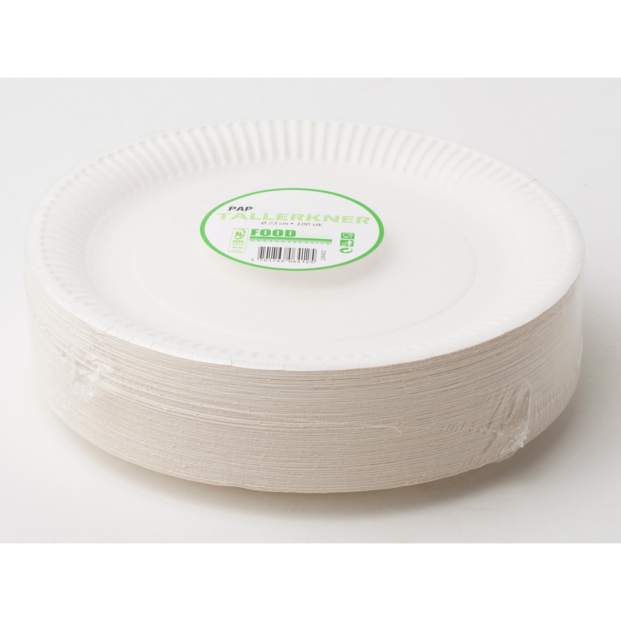 Paptallerkner middag pap 23 cm - 100 stk